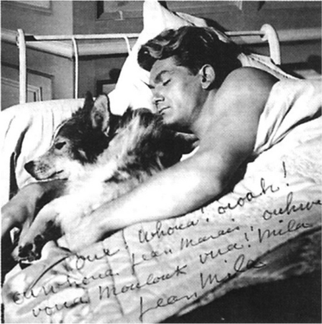 Jean Marais et son chien