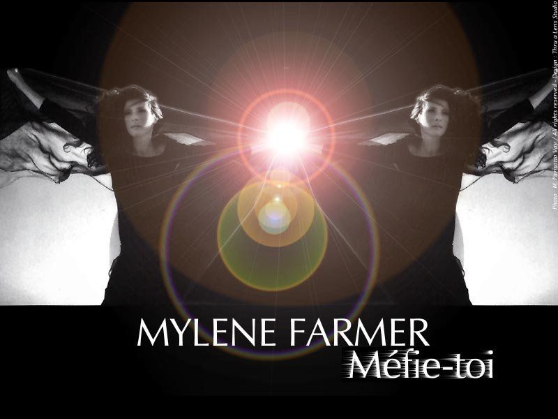 Pochette du single "Méfie-toi" de Mylène Farmer