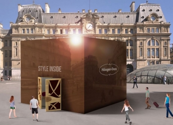 Cube Häagen-Daz "Style Inside" à la Gare Saint-Lazare à Paris